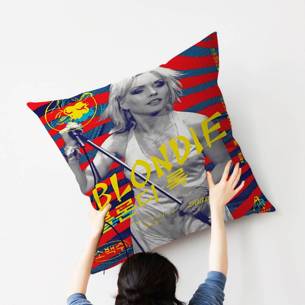 Rock Band B-Blondie Poszewka na poduszkę Dekoracyjna poduszka Sofa Wystrój domu Poszewka Poszewki na poduszki