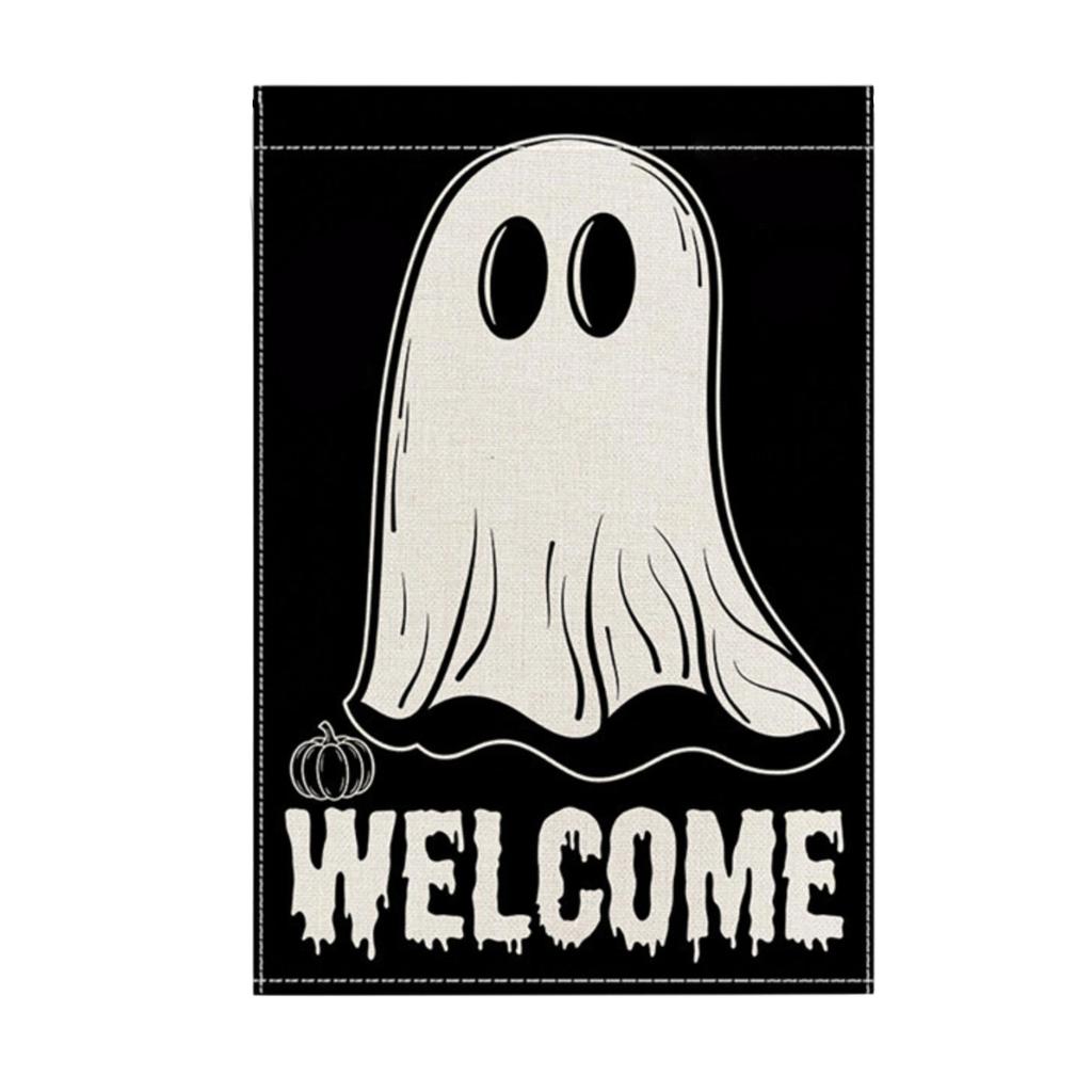Halloween Garden Flag with Leaf Print for Fall Outdoor Decor