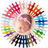 10 st Baby Pannband 2,75 tum Rosetter Hårband Hårrosett Elastiska Tillbehör för Babyflickor Nyfödda Spädbarn Småbarn