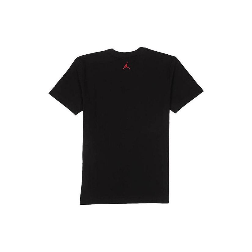Jordan Basketball Series Spike Lee Q-Version Character Print Round Neck Short Sleeve T-Shirt Men Tops Black 635707-010