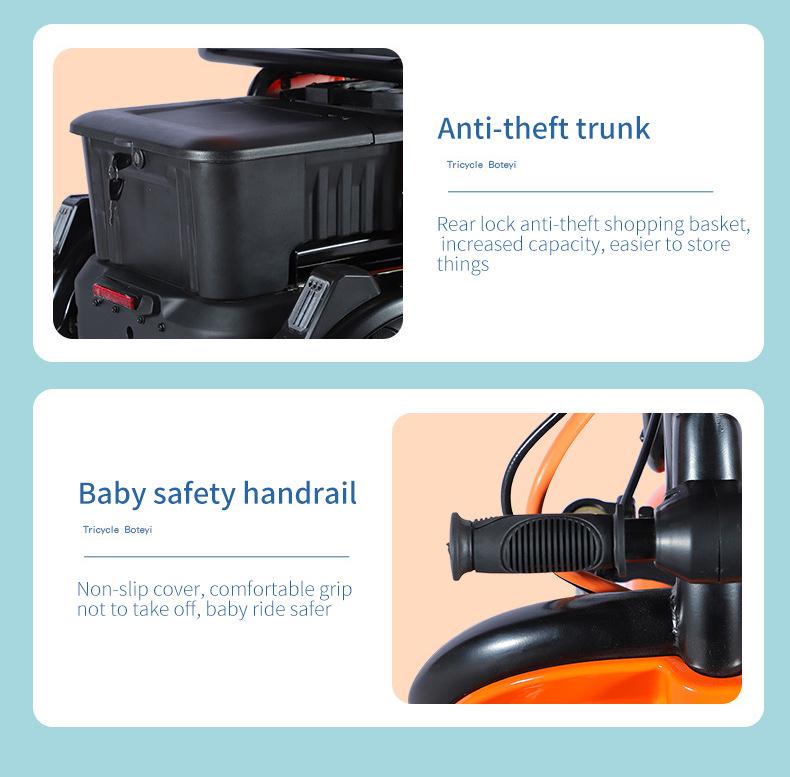 Child Safety Electric Tricycle for Student Pick-Up