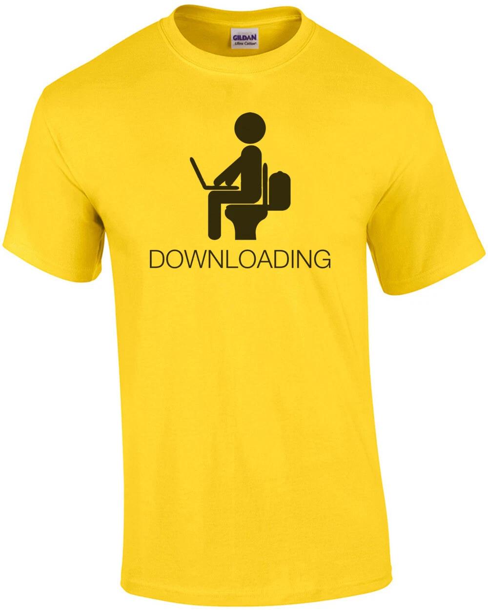 Downloading - Toilet Humor T-Shirt 3XL