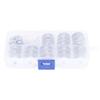 36pcs Metal Bobbins Sewing Machine Bobbin Set Aluminium Silver Sewing Machine Bobbin Plastic Storage Box