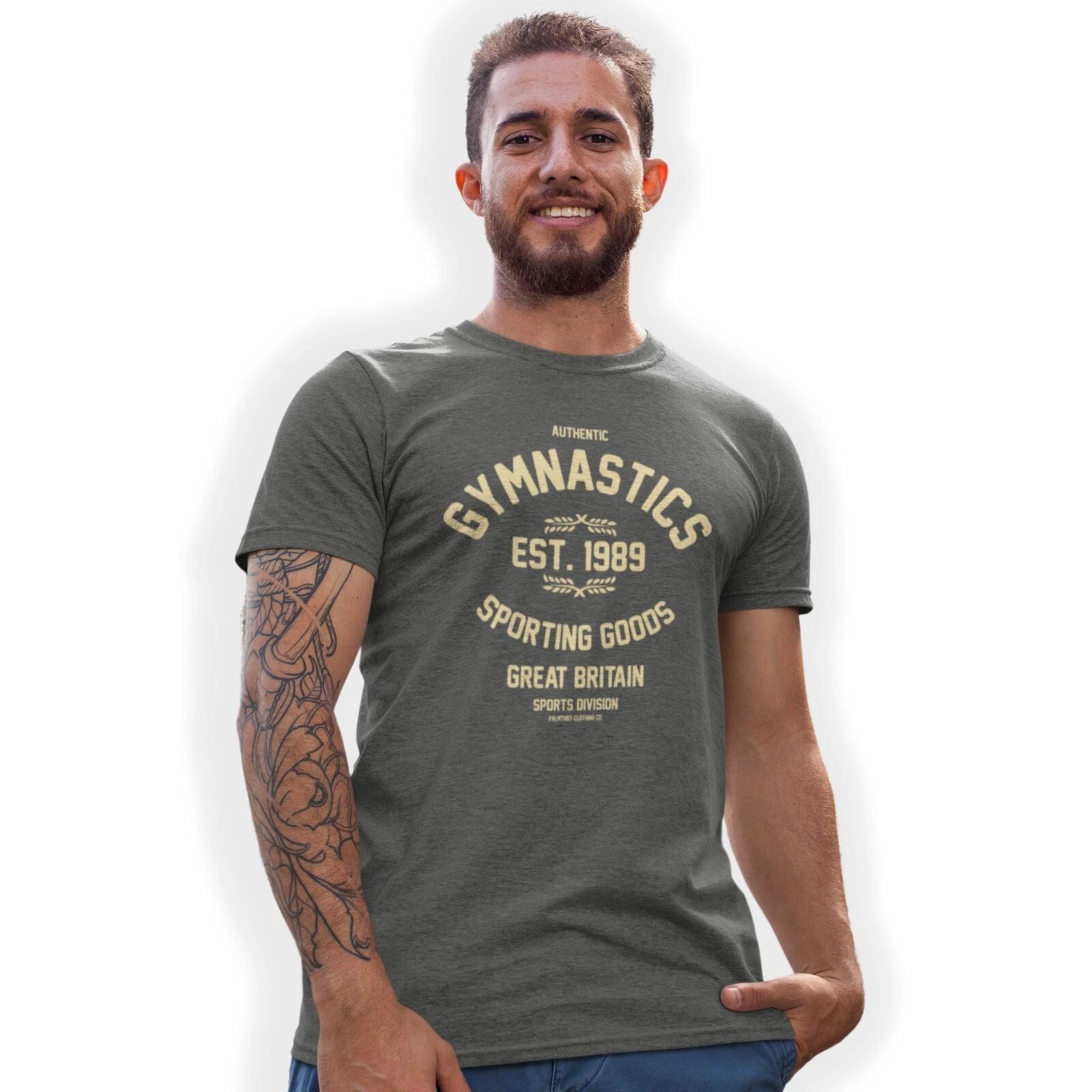 Authentic Gymnastics Hand Printed T-Shirt Birthday Gift S