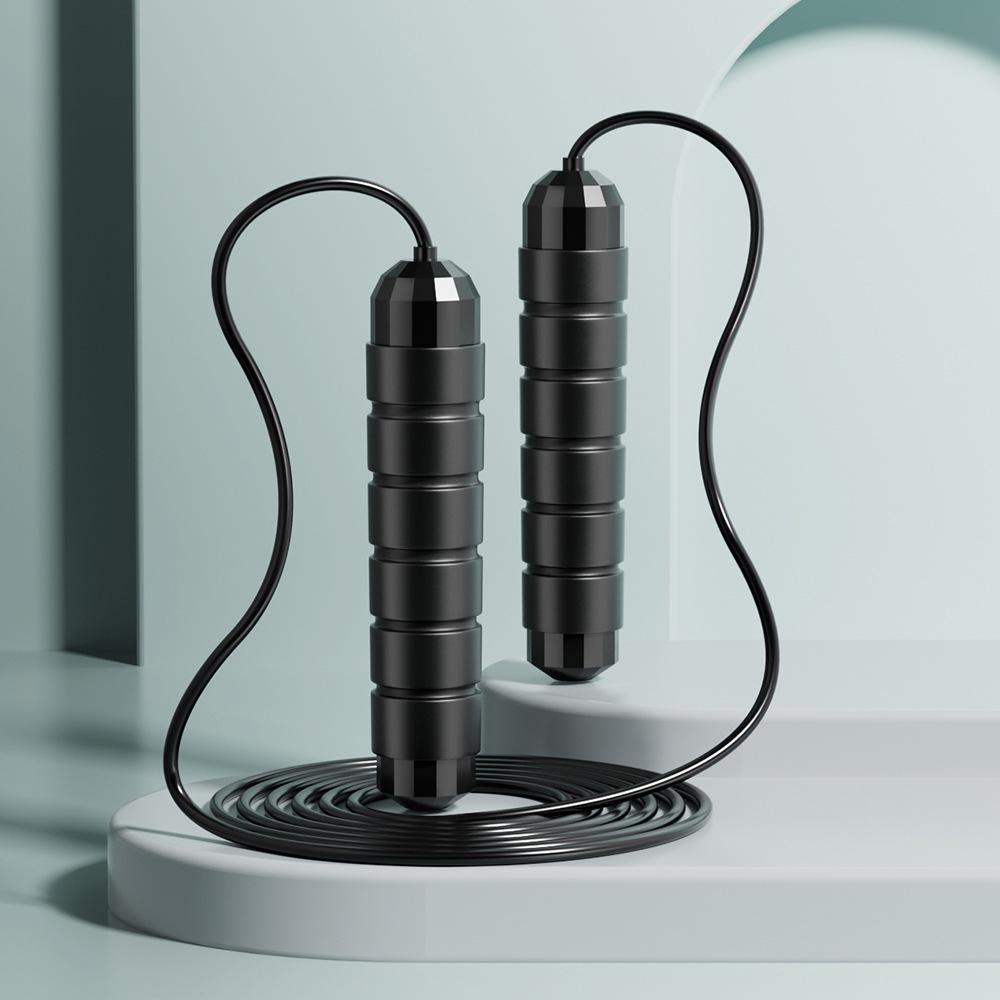 Adjustable Weighted Steel Jump Rope for Adult Fitness with Bearings