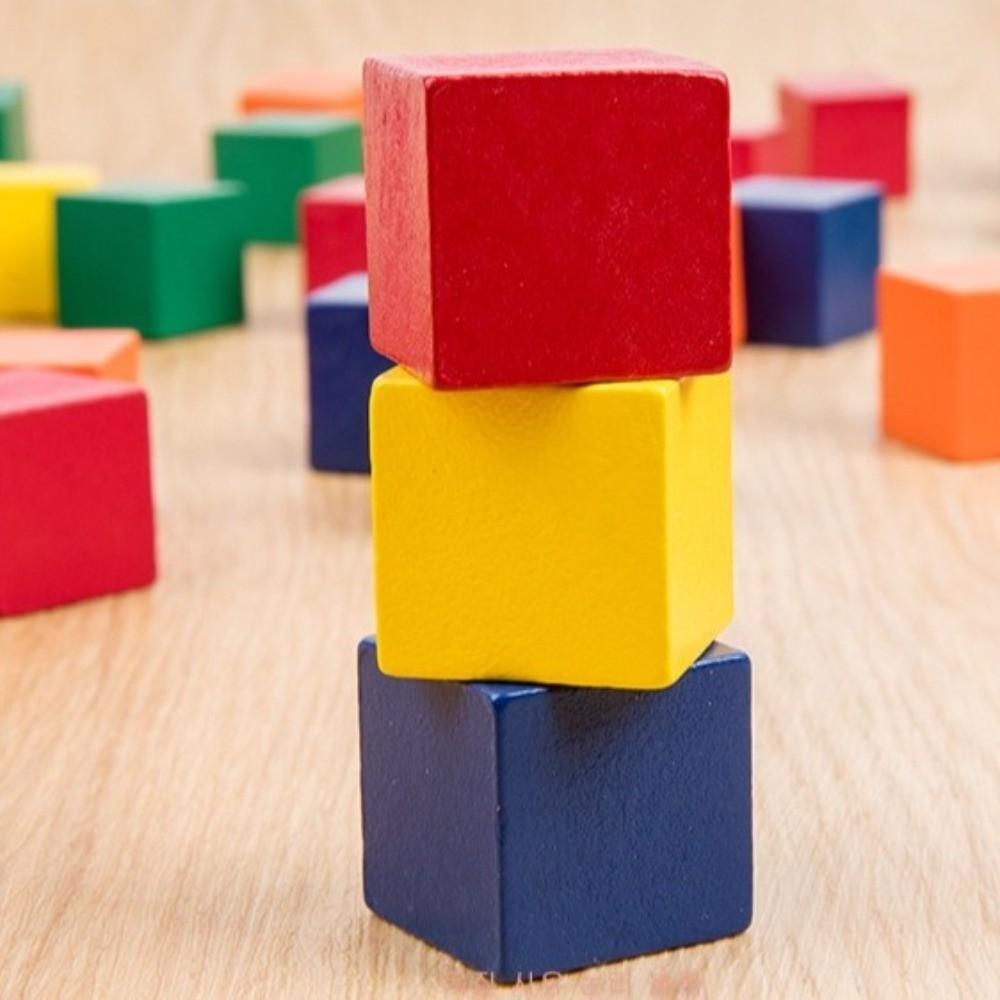Wooden Material Cube Block Toy Portable Brain Development Toy Educational Toy  Educational Use
