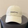 College Style Letter Embroidery Cap Female Casual Couple Out of the Street Tide Soft Top Wide Brim Show Face Small Baseball Cap