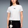 Puma Knitted Simple Solid Color Comfortable Round Neck Short Sleeve Regular T-Shirt Women tops 637774-02