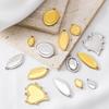 5 pièces Acier Inoxydable 18K Cadres Lune Ovale Bezels Vides Base Pendentif Cœur Géométrique Charme Boucle d'Oreille Fabrication de Bijoux