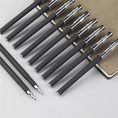10Pcs/Set Pen Sets Black Ink Refill Gel Pen Bullet Tip 0.5mm School Office Supplies Stationery Office Pencil Writing Stationery