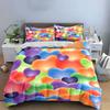Colorful Heart Decor Set Soft Comfortable Duvet Cover Bedding Set Included 1*Duvet Cover & 2*Pillowcases, Gift