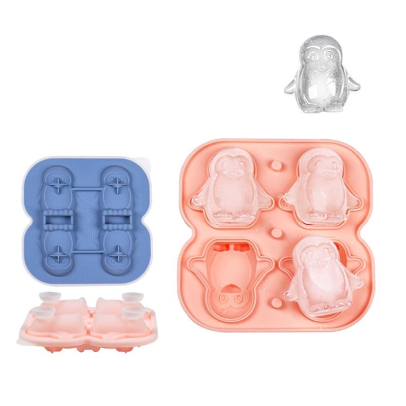 Diy Animal Handwork DIY Ice Creams Molds Silicones Popsicles Cheese Stick Molds with Lid Cake Stick Molds 4-link