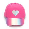 Children's Heart-shaped Sequin Hat  Girl's Fashionable Sun-protective Baseball Cap