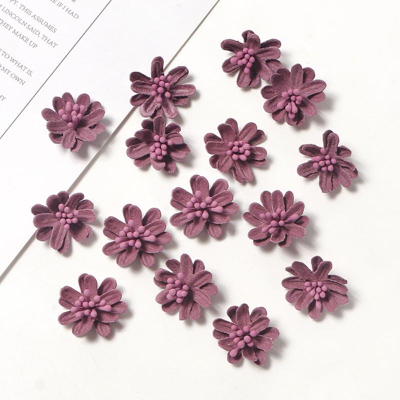 10/20/50Pcs 2.5cm Silk Artificial Daisy Flowers Head for Home Wedding Decoration Fake Flower DIY Garland Craft Accessories