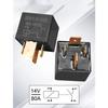 Car Truck Pre-Wired Fuse Relay Box with 4-Pin 80A Relays and 6 Fuses for 12V RV