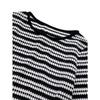 Striped Knee-length Long Dress, Long-sleeved Round-neck Thickened Knitted Dress, Slimming Long Dress