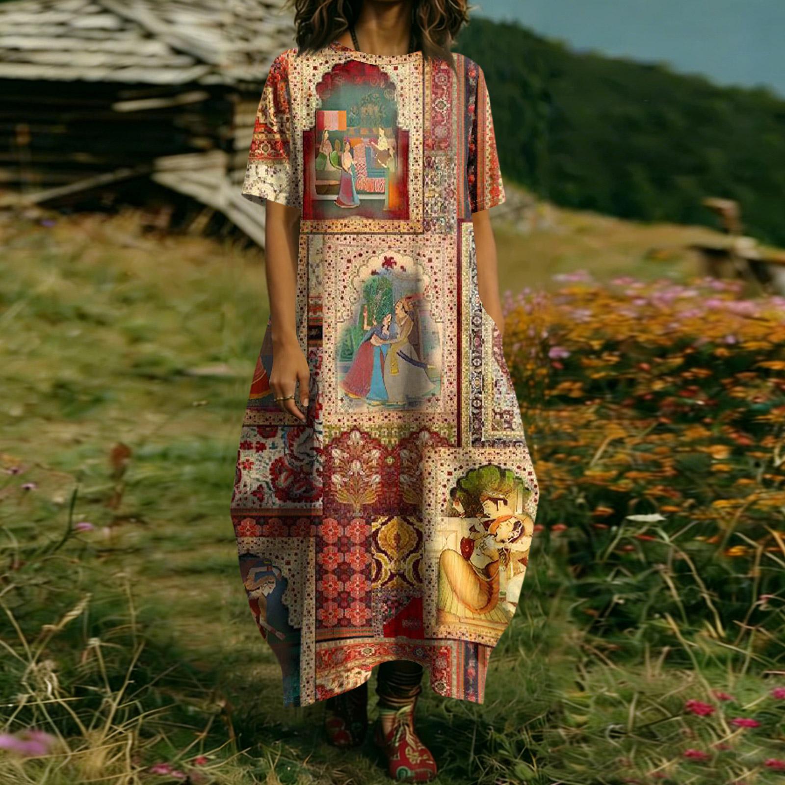 

Жіноча Модна Кольорова Сукня З Коротким Рукавом З Кишенею S помаранчевий