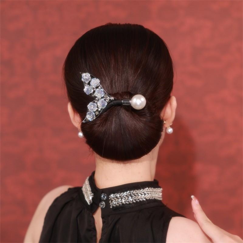 Ins Style Elegant Lazy Hair Curler Fshion Flower Fashion Flower Roller Hair Curler Lazy Hairpin Butterfly Hair Clips For Girls