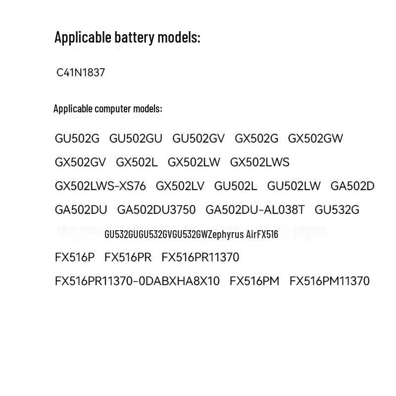 Llano Replacement Laptop Battery for ASUS ROG Zephyrus M15 GX502GW
