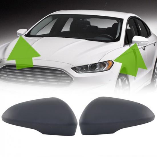 2pcs Primed Driver & Passenger Side Mirror Cover Cap For 2013-2021 Ford Fusion