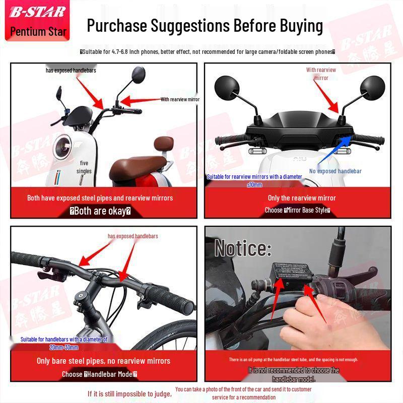 Universele Auto- & Motorfiets Anti-Schok Telefoonhouder voor Elektrisch Voertuig & Fiets