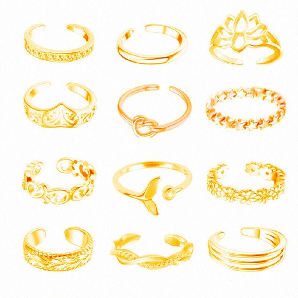 Heart Fashion Jewelry Star Korean Style Toe Ring Open Ring Vintage Foot Ring Set Women Toe Ring
