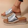 Fashion Women Platform Slippers Shoes for Women 2025 Summer Plus Size 36-43 Wedges Sandals Woman Thick Bottom Non Slip Casual Sandles