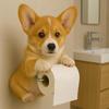 Resin Dog Toilet Paper Holder Decorative Hanging Paper Towel Stand Unique Bathroom Storage Rack  RV