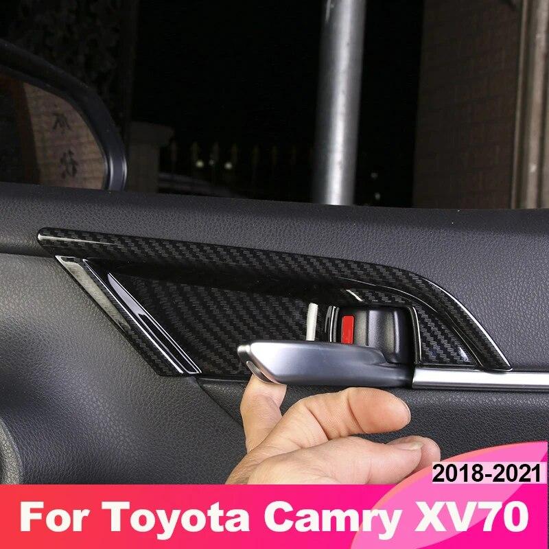 Nálepka rámu dveří Lnner Dekorace Úprava interiéru pro Toyota Camry 8TH XV70 2018 2023 Příslušenství