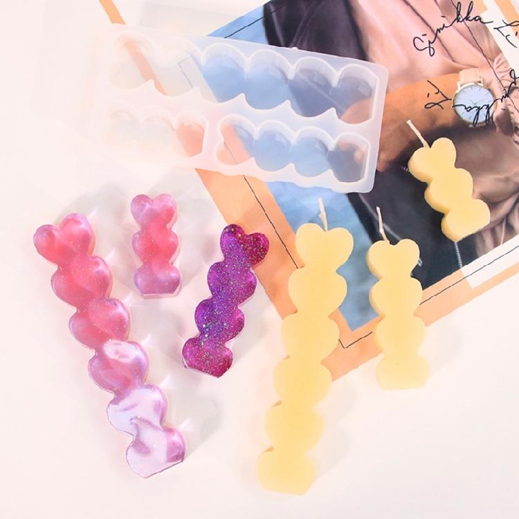 Round/Waving/Heart Candle Molds for Making Candle Soap DIY Craft