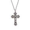 Ornate Cross Pendant Necklace Gothic Religious Christian Statement Jewelry 45cm or 70cm Long Chain