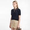 MunSingwear Women S Short Sleeve Knit Sweater Dark Navy mr222pSw41