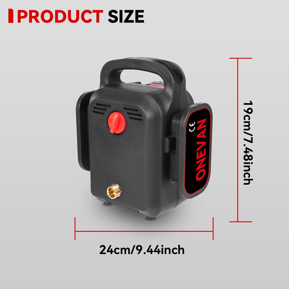 ONEVAN Electric High Pressure Washer 120Bar 2in1 Car Washing Powerful Garden Wash Cleaning Tool For Makita 18V Battery Pin