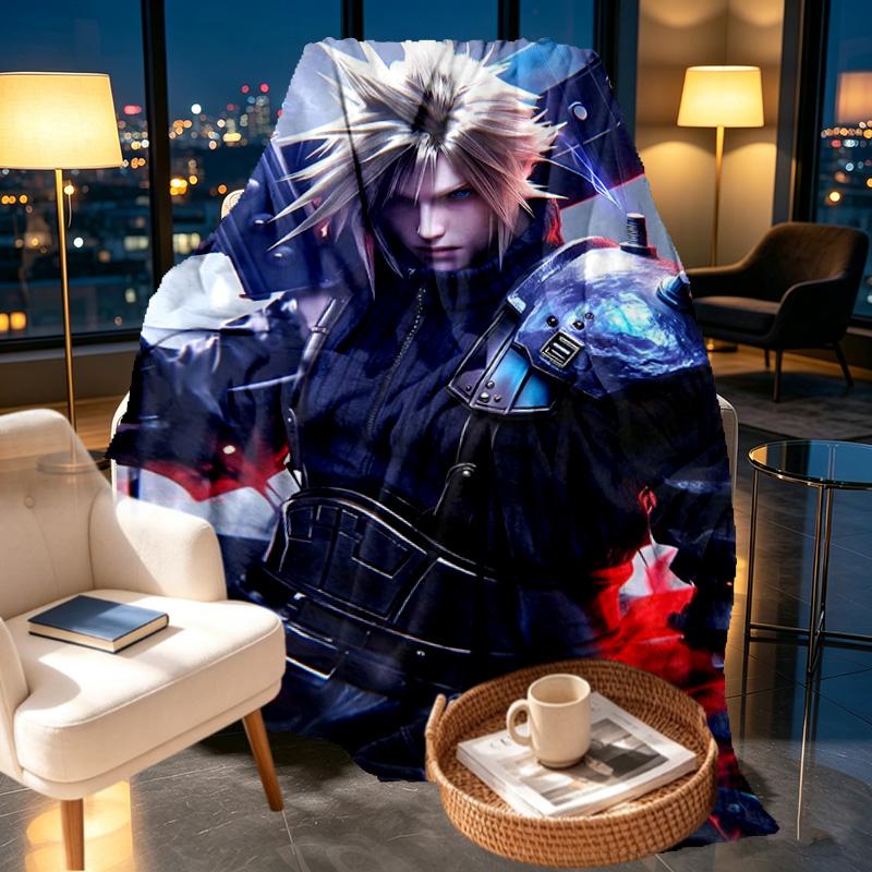 Final Fantasy Print Blanket - Soft & Comfortable, for Bedroom, Travel, Sofa, Home Decoration - Birthday Christmas Gift for Friend