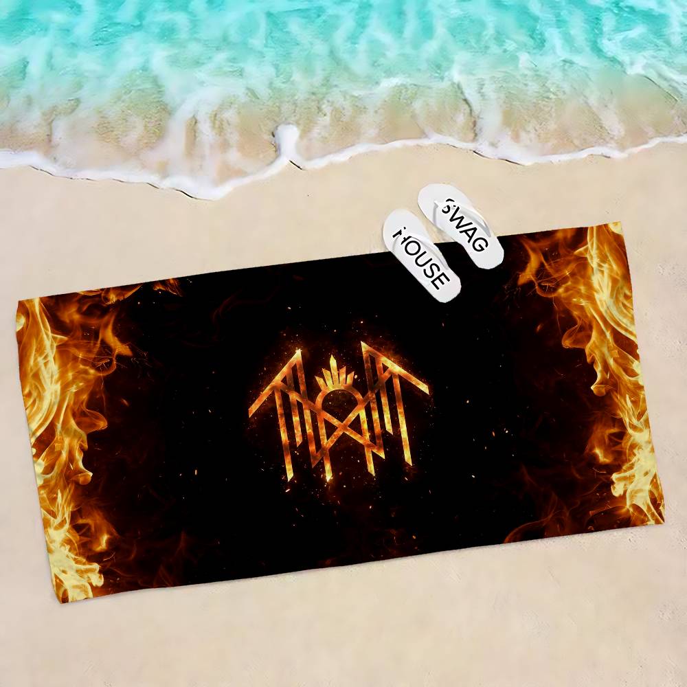 Band S-Sleep Token Microfiber Printed Beach Towel Mountain Climbing Yoga Beach Swimming Running Absorbent Soft Towel