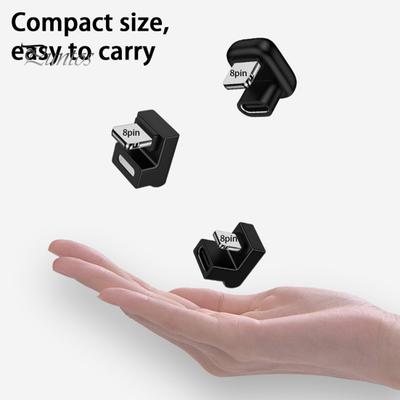 Adaptér pro mobilní telefon 180stupňový design s koleny Plug and Play Vysokorychlostní PD ve tvaru U 20W 8kolíkový na typ C Pohodlné použití Bezdrátový adaptér Domácí zdroj