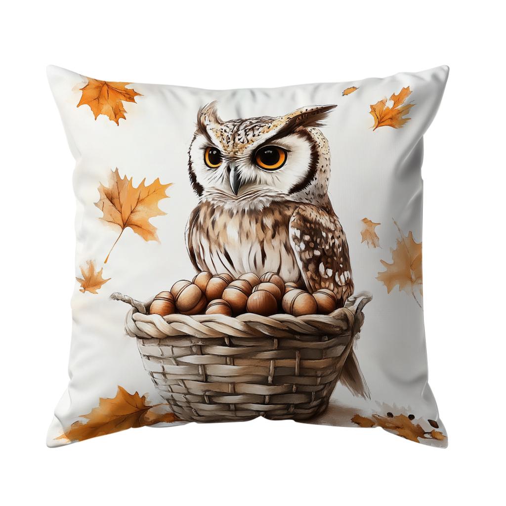 Autumn Small Animals Pillowcase Printed Polyester 45x45cm Throw Pillowcover Decorative Sofa Cushion Pillowslip Home Decor