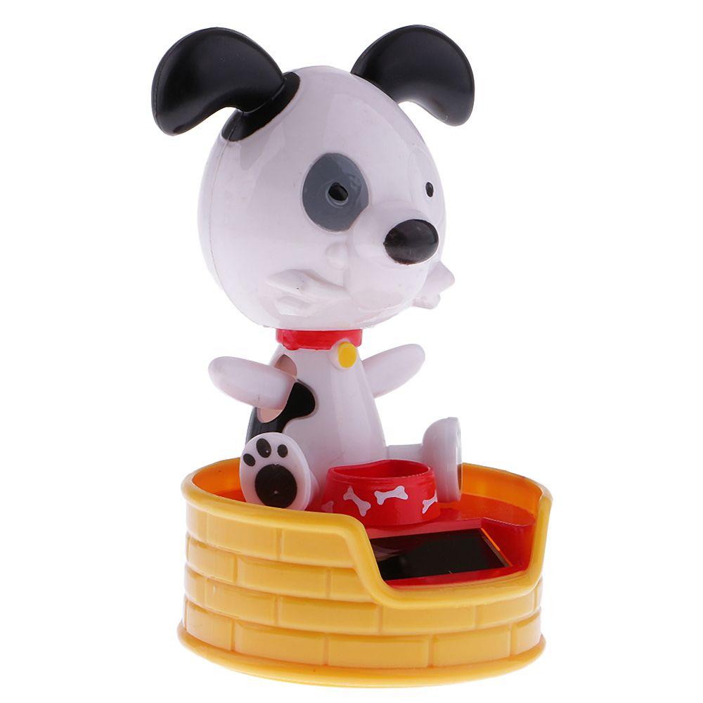 Dashboard Ornament Shaking Head Dolls Solar Powered Dancing Dog Bobbling Head Toys Solar Swing Dog