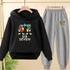 Set Autunnali e Invernali per Bambini e Bambine dai 3 ai 12 Anni, 67 Felpe Sportive Cartoni Animati, Pantaloni Lunghi e Affascinanti Pullover con Cappuccio