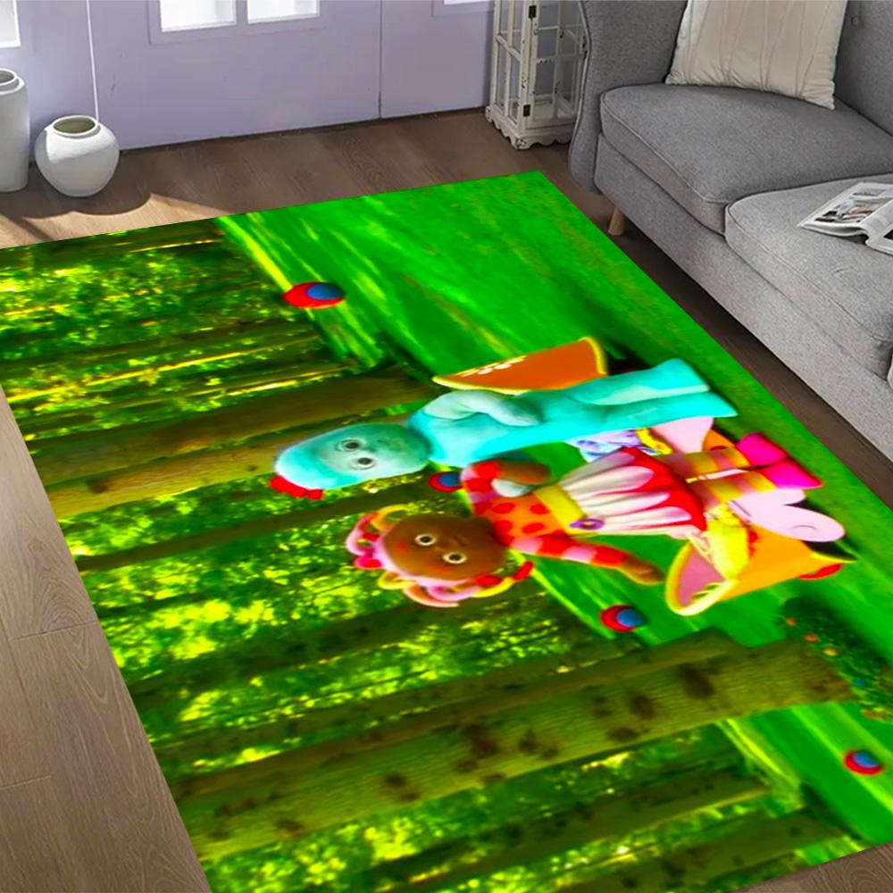 Colorful Friends In The Forest Themed Anti-Slip Rugs - Polyester Home Decor, Suitable for Bedrooms, Living Rooms, Doorways, Studios, and Decorations