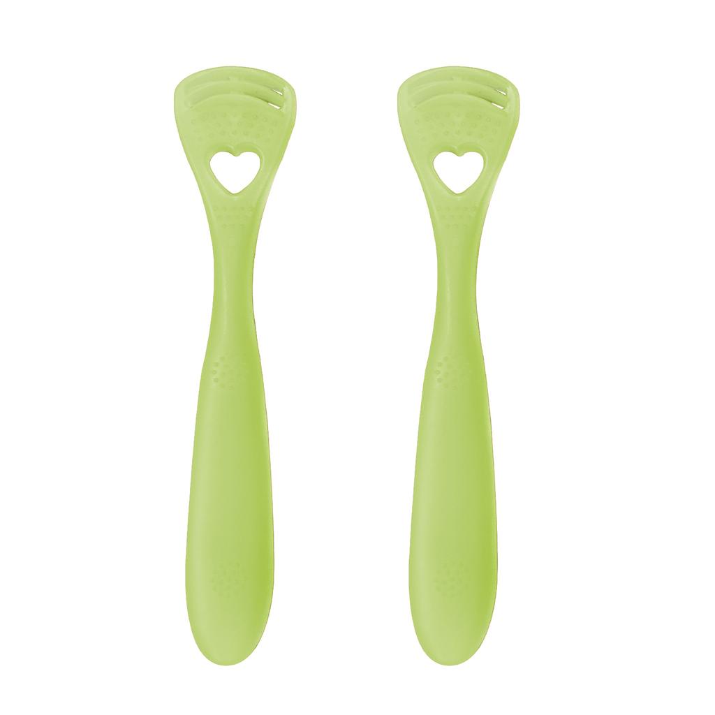 2Pcs Tongue Surface Oral Cleaning Brushes Adult Children Soft Silica Gel Tongue Scraper Color Random Oral Cleaner Brush