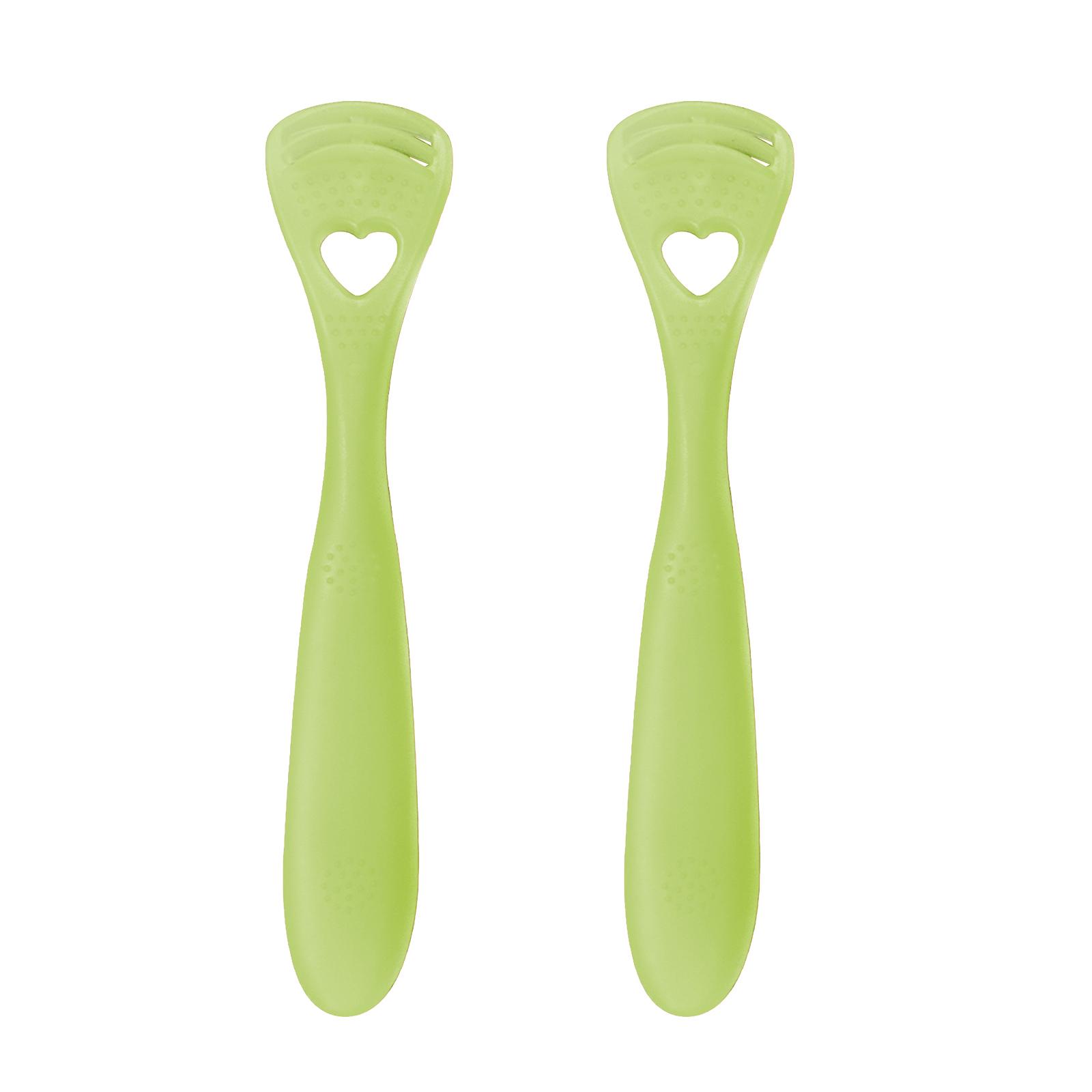 2Pcs Soft Silica Gel Tongue Scraper for Adults Kids Random Color Oral Cleaner Brush Teeth Tongue Surface Cleaning