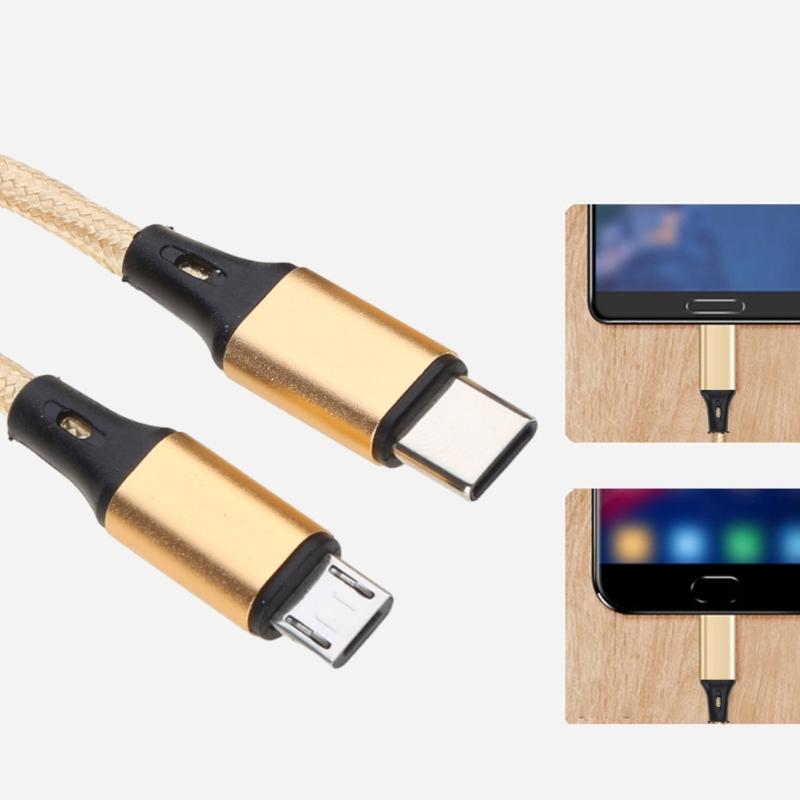 Multi Charging Cable USB C Splitter Cable 3 in 1 Fast Charging Cord with 2 Type C 1 MicroUSB Male Port for Phones Tablet