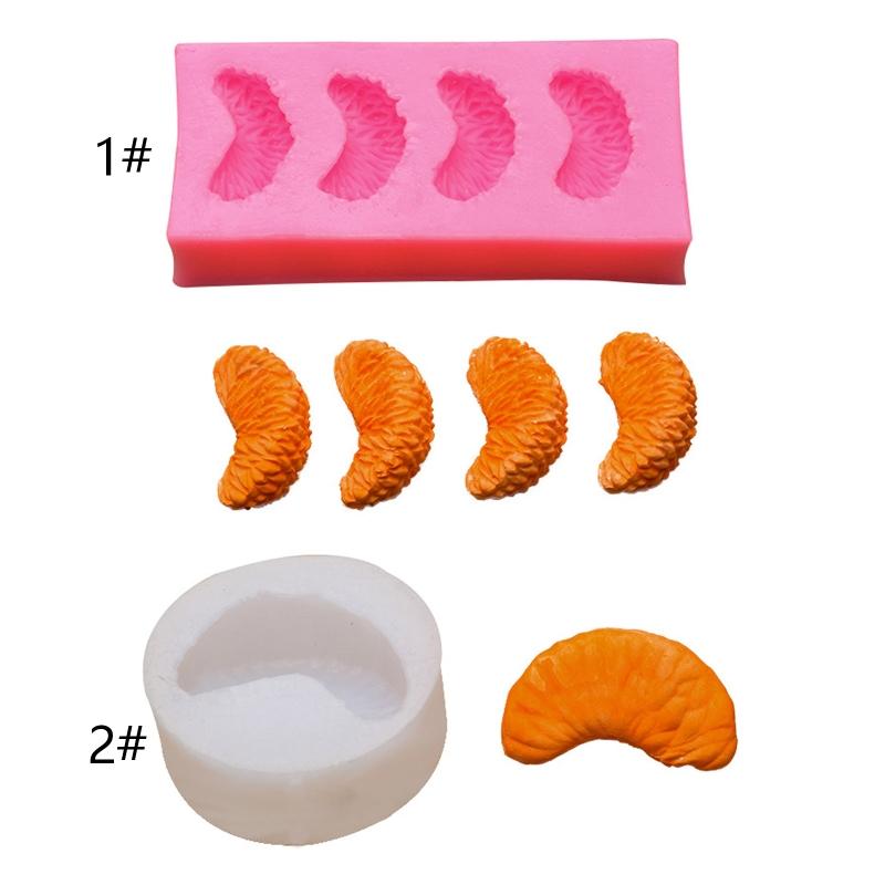 3D Orange Pulp Silicone Rubber Flexible Food Safe Mould Clay Resin Ceramics Candy Fondant Candy Chocolate Soap Mould