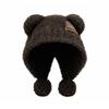 New Fluffy Bear Ears Hat Warm Balaclava Hat Wool Hat Winter