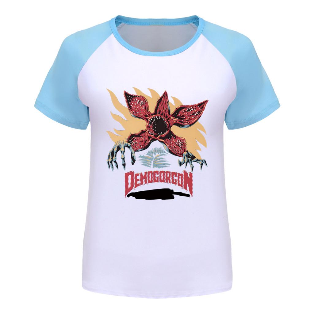 Dětské tričko s potiskem Demogorgona a raglánovými rukávy