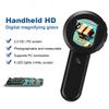 2‘’ Digital Microscope 100X Zoom Magnifying Glass with 8 LED Light Rechargeable Illuminated Magnifying Glass for Seniors Reading