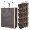 20 szt. Papierowa torba Kraft Wielokrotnego użytku Ekologiczna torba na ubrania prezenty 21 x 11 x 27,5 cm(Ciemny czarny )