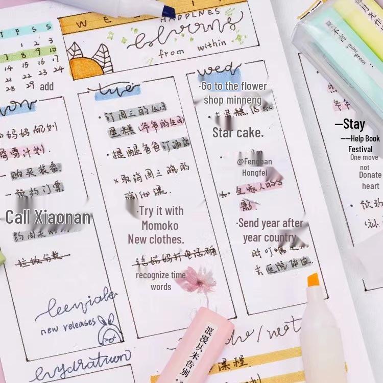 Dian Shi Scented Highlighters: Large Capacity, Multicolored, Perfect for Journals and Students.