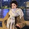 Korean Atmosphere, High-grade Plaid Fringed Scarf, Women's Winter New Versatile Thickened Warm Scarf, Shawl